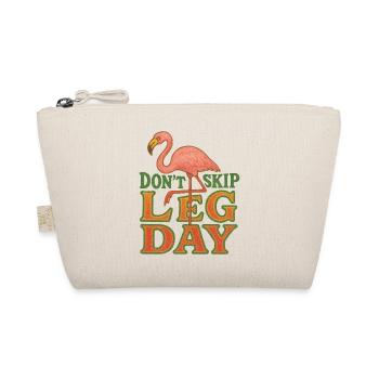 Flamingo Leg Day Retro Tee - Organic Pouch - nature - Front