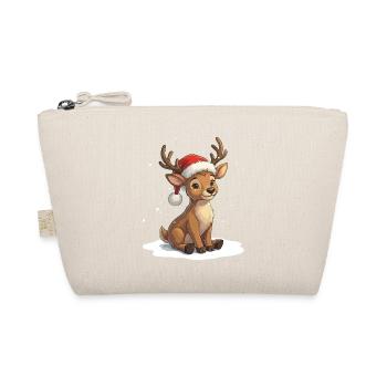 Petit renne mignon avec un chapeau de Noël - Trousse biologique - nature - Devant