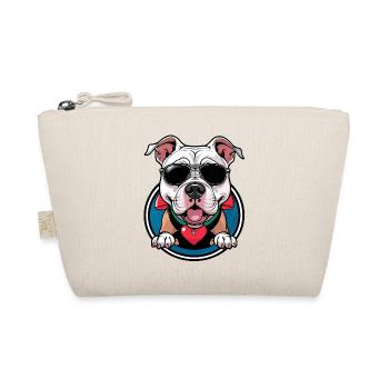 dessin animé d'un bouledogue avec des lunettes de soleil - Trousse biologique - nature - Devant