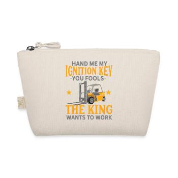 Hand Me My Ignition Key Forklift Operator King Art - Organic Pouch - nature - Front