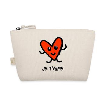 I LOVE YOU. VALENTINE'S DAY. HEART. I LOVE YOU - Organic Pouch - nature - Front