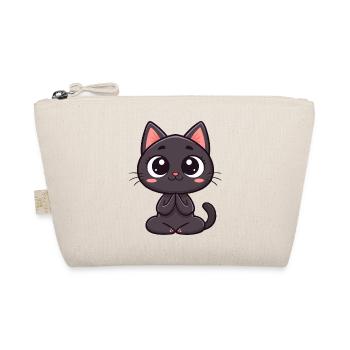 Cute black cat praying - Organic Pouch - nature - Front