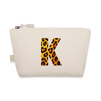 Leopard letter K - Organic Pouch - nature - Front