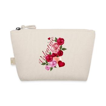 Rose garland with hearts in romantic style - Organic Pouch - nature - Front