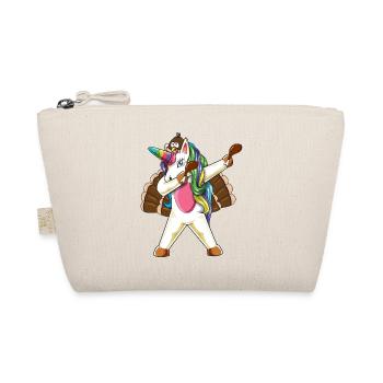 Dabbing Unicorn Thanksgiving Turkey Dance Art - Organic Pouch - nature - Front