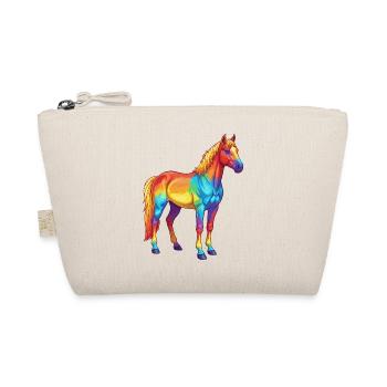 Aquarelle colorée Cheval arc-en-ciel Pop Art - Trousse biologique - nature - Devant