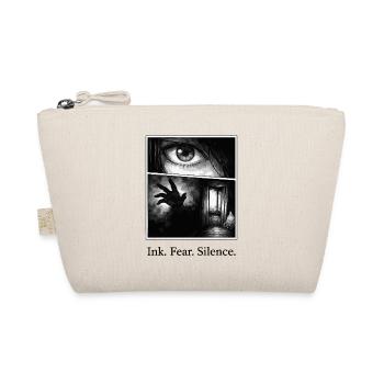 Ink Fear Silence – dark manga horror motif - Organic Pouch - nature - Front