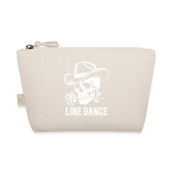 Line Dance Skull with Rose - Organic Pouch - nature - Front