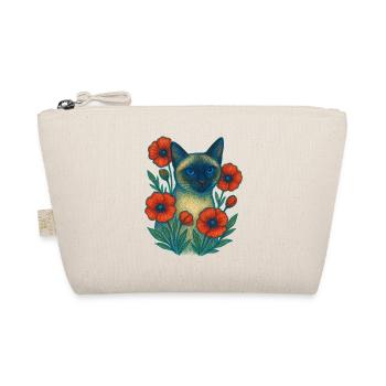 Azure Cat in Poppy Garden - Organic Pouch - nature - Front