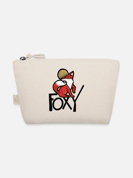 Crimson Fox mit Goldenem Halo - Bio-Täschchen - Natur - Vorne