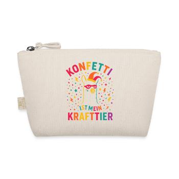 Confettis de carnaval en alpaga avec bonnet de fou - Trousse biologique - nature - Devant