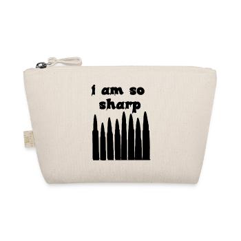 I Am So Sharp Bullet Typography Dark Statement Art - Bio-Täschchen - Natur - Vorne
