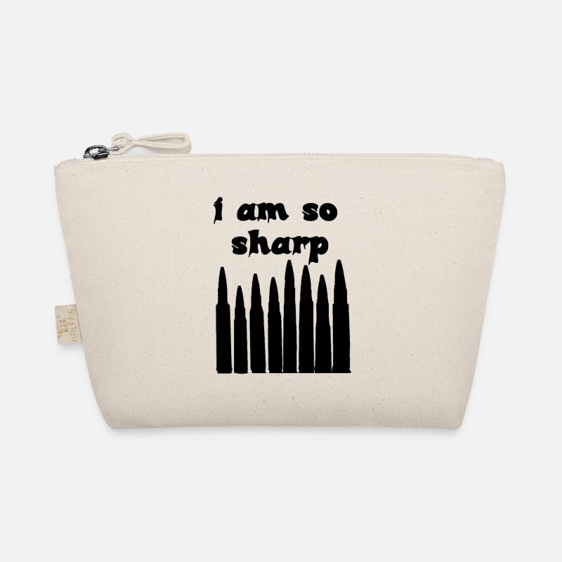 I Am So Sharp Bullet Typography Dark Statement Art Organic Pouch