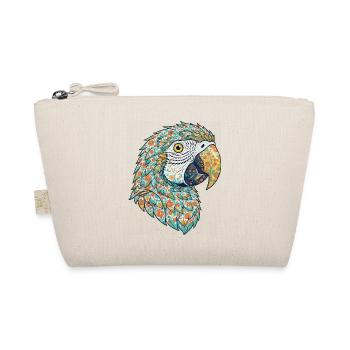 Colorful Flower Parrot Head - Organic Pouch - nature - Front