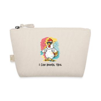 I Can Hendl This – Dialect Pun Chicken Rooster - Organic Pouch - nature - Front