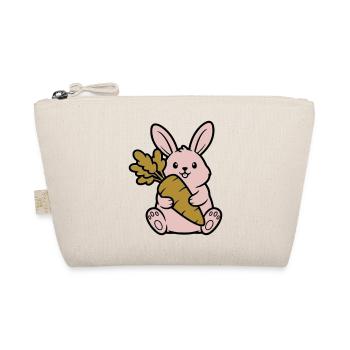 Cute Bunny with Carrot Carrot Comic - Organic Pouch - nature - Front