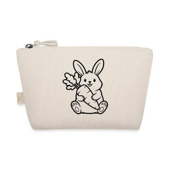 Bunny with carrot carrot coloring vector - Organic Pouch - nature - Front