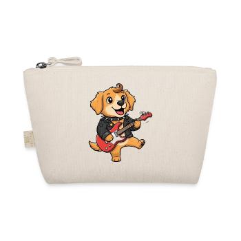 Chien à balancer avec guitare électrique - Trousse biologique - nature - Devant