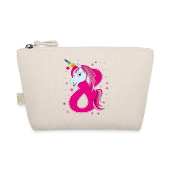 Licorne, 8 ans, huit ans, anniversaire - Trousse biologique - nature - Devant