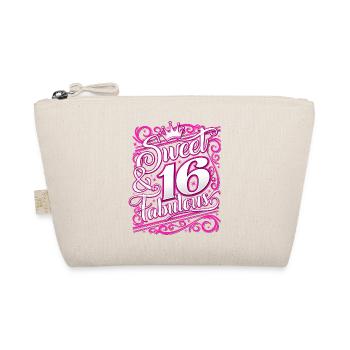 Sweet 16 & Fabulous Birthday - Organic Pouch - nature - Front