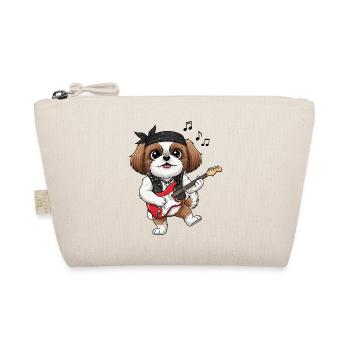 Pfotenrocker : Chien avec guitare électrique - Trousse biologique - nature - Devant