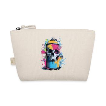Skull Graffiti Spray Can - Organic Pouch - nature - Front