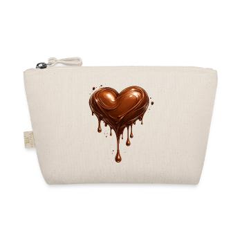 Chocolate heart with drops illustration - Organic Pouch - nature - Front