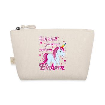Ich chill jetzt mit meinem Einhorn, Lustig - Bio-Täschchen - Natur - Vorne