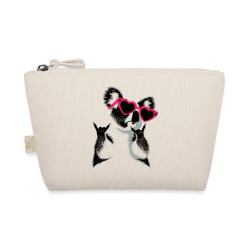 Koala avec jupe en forme de lunettes en forme de cœur - Trousse biologique - nature - Devant