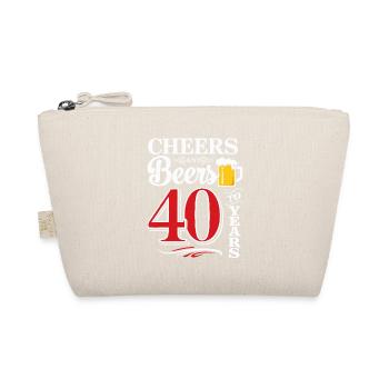 Cheers and Beers to 40 Years – Geburtstag Spruch - Bio-Täschchen - Natur - Vorne