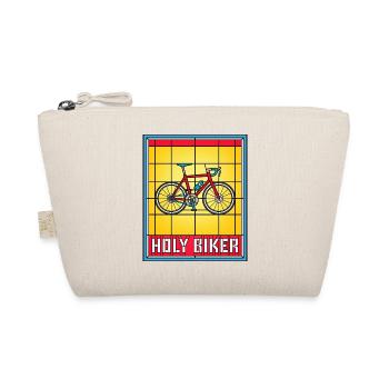 Holy Biker Stained Glass Bicycle - Organic Pouch - nature - Front
