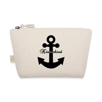 Küstenkind Anker - Maritimes Design Nordsee Liebe  - Bio-Täschchen - Natur - Vorne