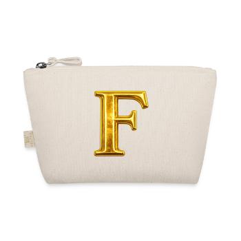Ornement doré lettre F - Trousse biologique - nature - Devant