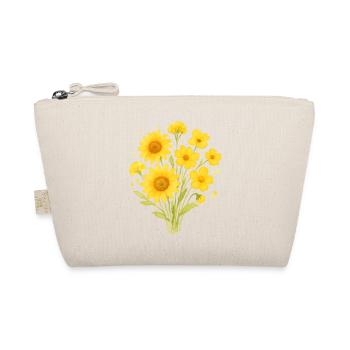 Sonnenblumen Aquarellstrauß - Bio-Täschchen - Natur - Vorne