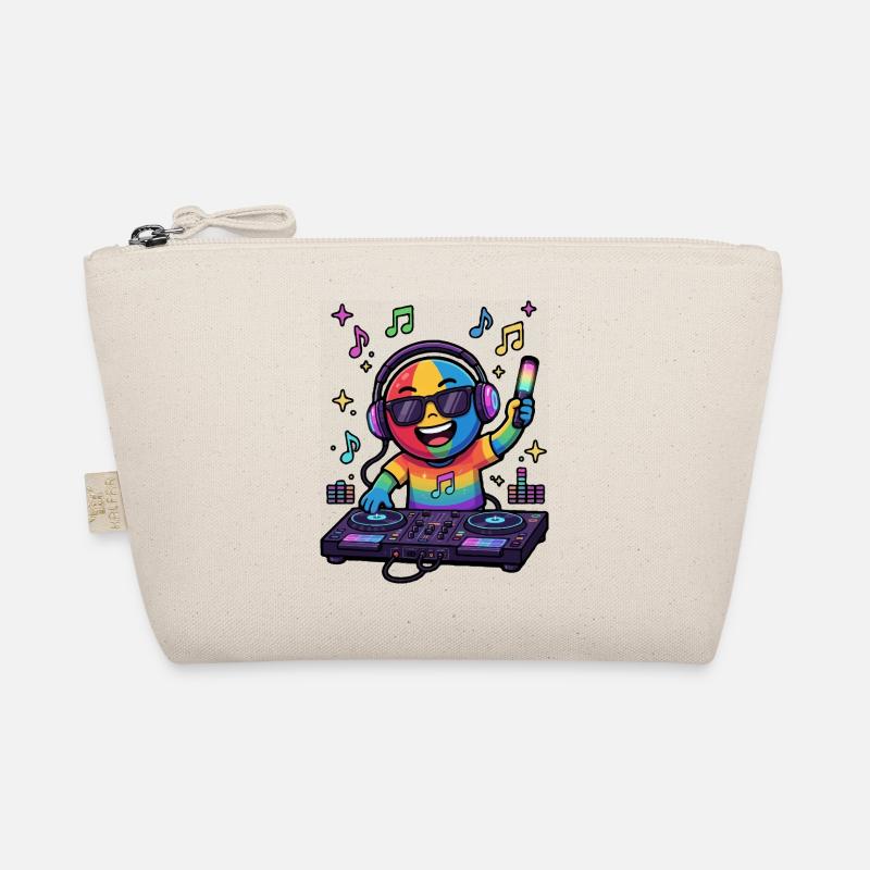 Émoticon Rainbow DJ Trousse biologique
