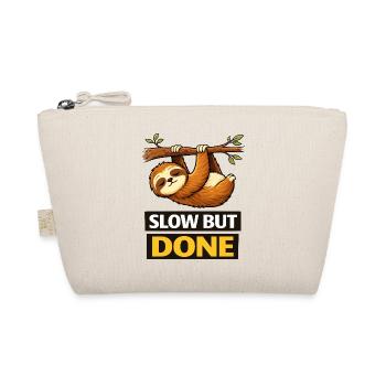 Slow But Done Sloth Illustration - Organic Pouch - nature - Front