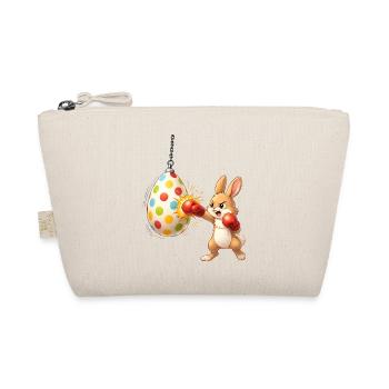 Boxender Osterhase mit Osterei-Boxsack - Bio-Täschchen - Natur - Vorne