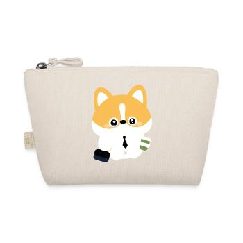 Corgi en cravate avec tasse de café - Trousse biologique - nature - Devant