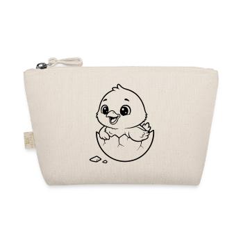 Cute Chick Hatching from Egg - Organic Pouch - nature - Front