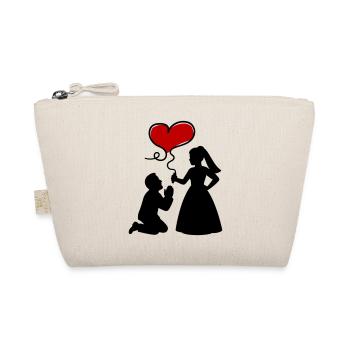 Brautpaar Ehepaar Hochzeit - Bio-Täschchen - Natur - Vorne