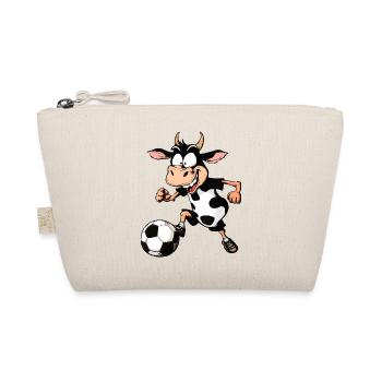 Kuh Fussballer - Bio-Täschchen - Natur - Vorne