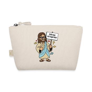 Jesus regelt Humor Spruch - Bio-Täschchen - Natur - Vorne