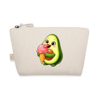 Süße Avocado mit Eis Cartoon - Bio-Täschchen - Natur - Vorne
