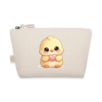 Cuddly chick with heart - Organic Pouch - nature - Front