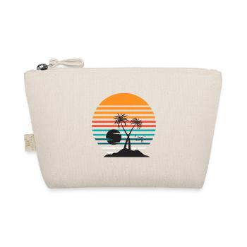 Soleil rayé palmier tropical - Trousse biologique - nature - Devant