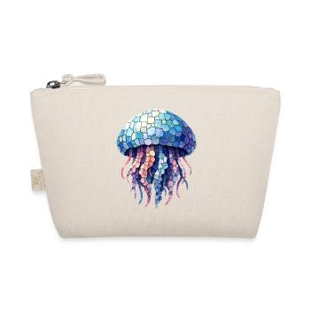 Jellyfish Mosaic - Colorful Art for Ocean Fans - Organic Pouch - nature - Front