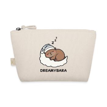 Capybara Sleeping Dreamybara – Kawaii Cozy Night - Organic Pouch - nature - Front