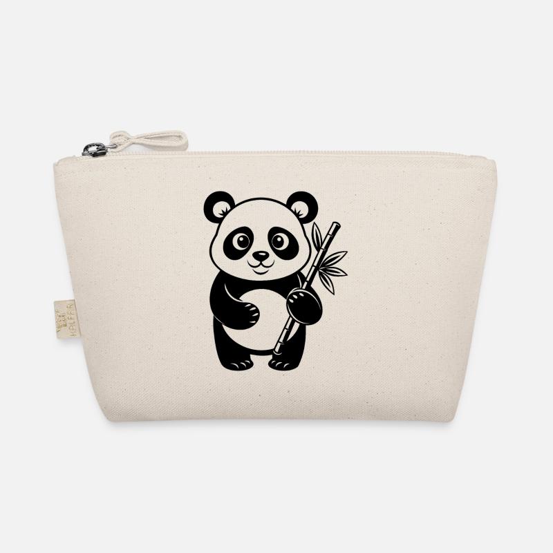 Panda mit Bambus Bio-Täschchen