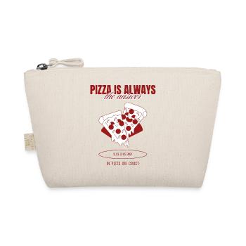 Pizza Ist Die Antwort T-Shirt - Bio-Täschchen - Natur - Vorne
