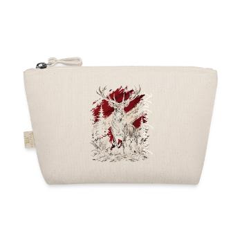 Deer in the Forest – Rustic Illustration - Organic Pouch - nature - Front